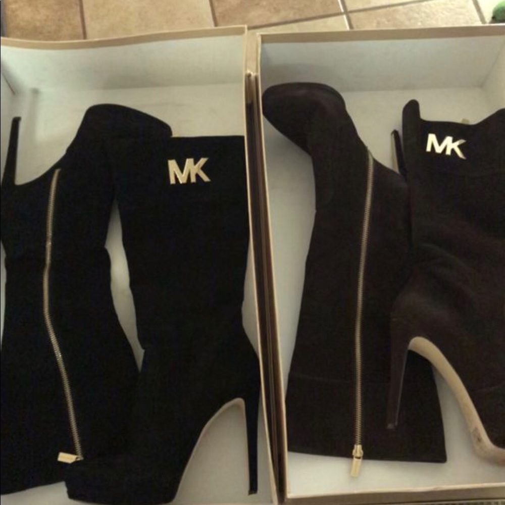 Michael Kors boots black and brown suede